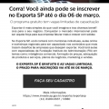 EXPORTA SP ATÉ O DIA 06 DE MARÇO