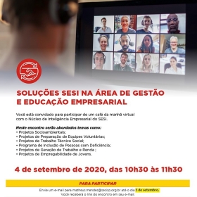 Convite - Solu��es SESI na �rea de Gest�o e Educa��o Empresarial