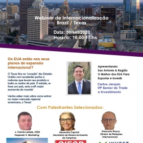 Webinar de Internacionalização Brazil/Texas - 30/09