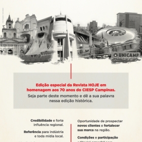 Dê a sua palavra nessa edição histórica da Revista HOJE: 70 ANOS DE CIESP CAMPINAS
