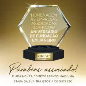 Homenagem s Empresas Associadas que fazem Aniversrio de Fundao em Janeiro