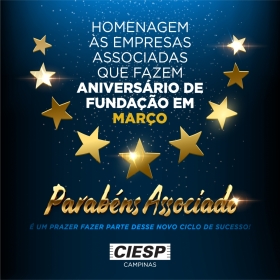 Homenagem às Empresas Associadas Fundadas em Março