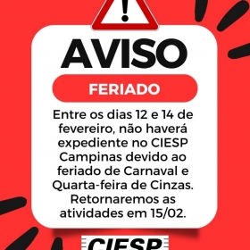 Comunicado feriado