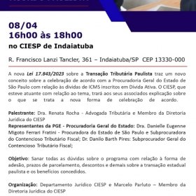 PALESTRA APRESENTAÇÃO PROGRAMA ACORDO PAULISTA