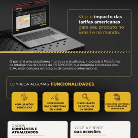 Conheça o Painel da Plataforma de Inteligência de Dados Fiesp/ Ciesp - Sobretaxas Estados Unidos