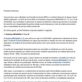 : Portarias Conjuntas do MPS/INSS, que consolidam e aprimoram as regras do Atestmed