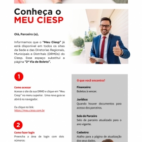 Conhe�a o Meu Ciesp: �rea exclusiva para associados e parceiros 