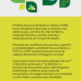 Lan�amento: Guia de Log�stica Reversa de Embalagens em Geral Fiesp/Ciesp 